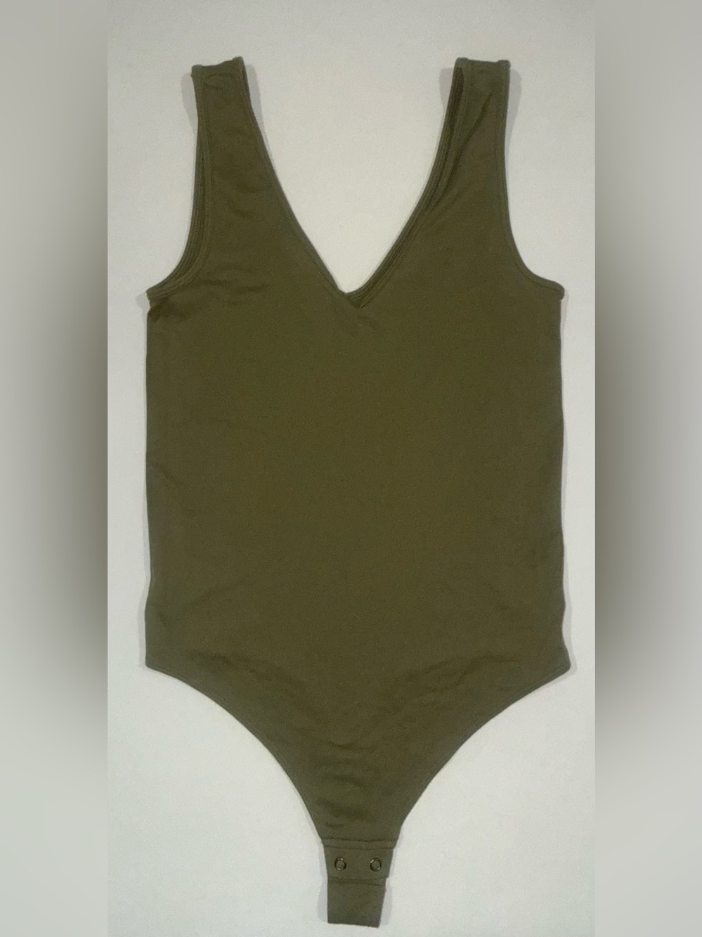 SO Olive Green V-Neck Bodysuit